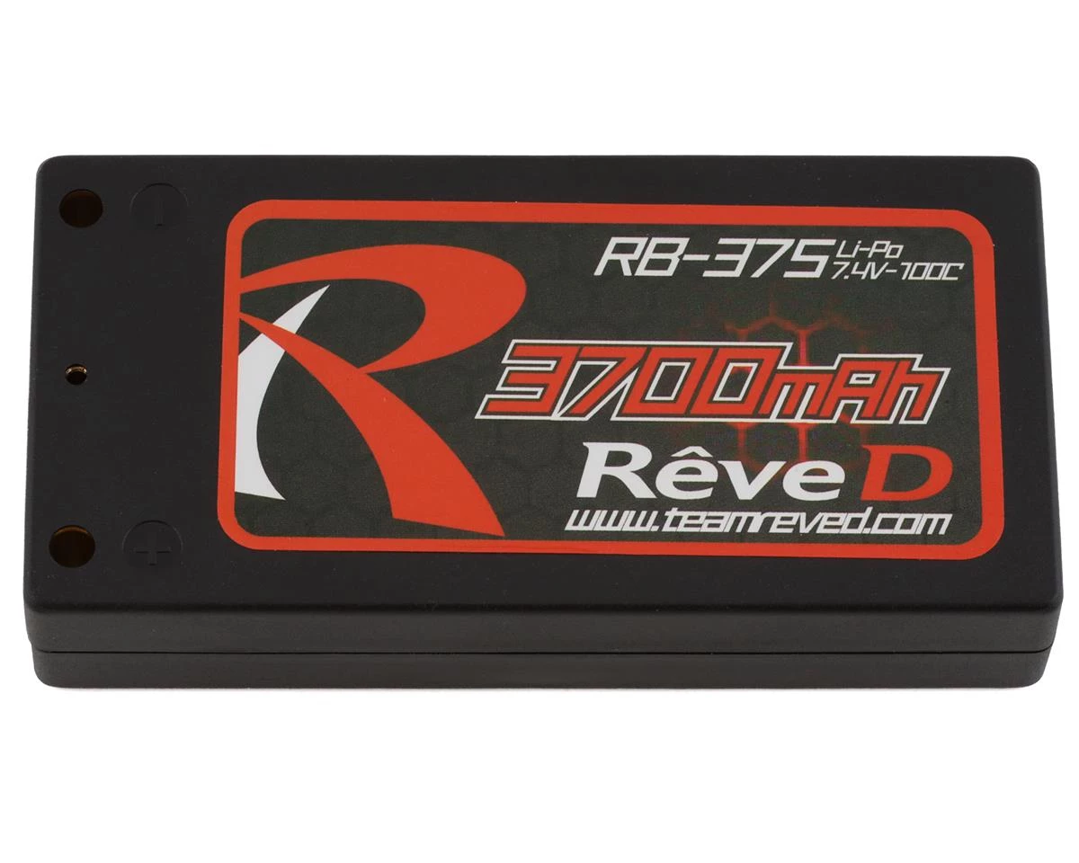 Reve D 2S LiPo Battery 100C w/4mm Bullets (7.4V/3700mAh) 1 Reve D 2S LiPo Battery 100C w/4mm Bullets (7.4V/3700mAh)