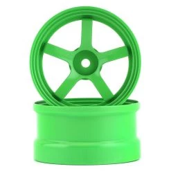 Reve D DP5 Drift Wheel (Green) (2) (6mm Offset) w/12mm Hex