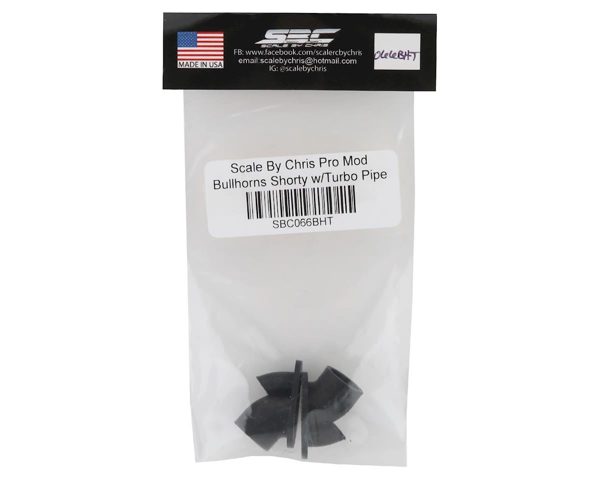 Scale By Chris "Pro Mod" Shorty Bullhorns w/Turbo Pipe 4 Scale By Chris "Pro Mod" Shorty Bullhorns w/Turbo Pipe - Image 2