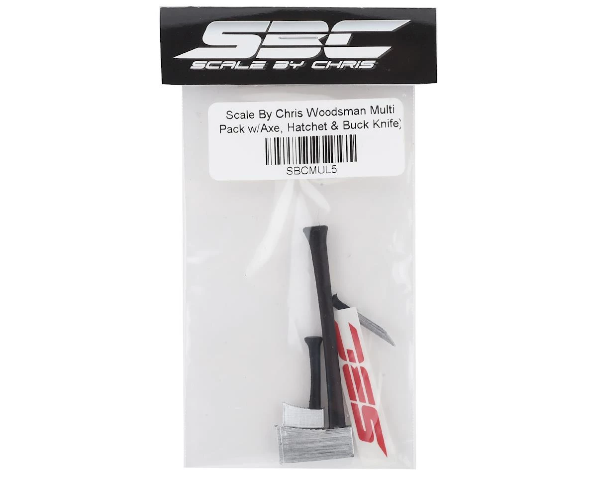 Scale By Chris Woodsman Multi Pack w/Axe, Hatchet & Buck Knife (Miniature Scale Accessory) 4 Scale By Chris Woodsman Multi Pack w/Axe, Hatchet & Buck Knife (Miniature Scale Accessory) - Image 2