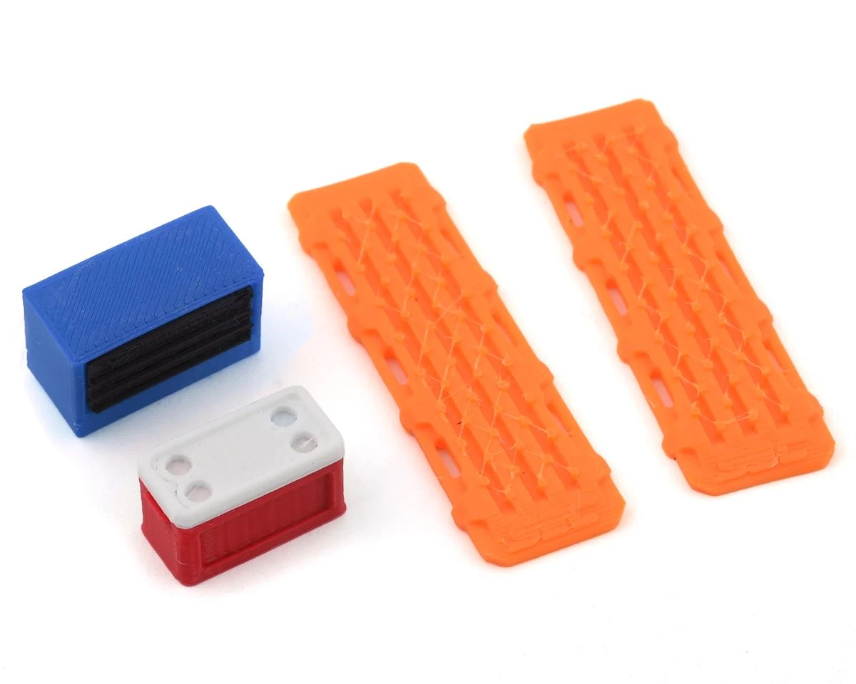 Scale By Chris 1/24 Scale Combo Pack 2 w/Blue Tool Box, Red Ice Chest, Orange Sand Ramps 3 Scale By Chris 1/24 Scale Combo Pack 2 w/Blue Tool Box, Red Ice Chest, Orange Sand Ramps