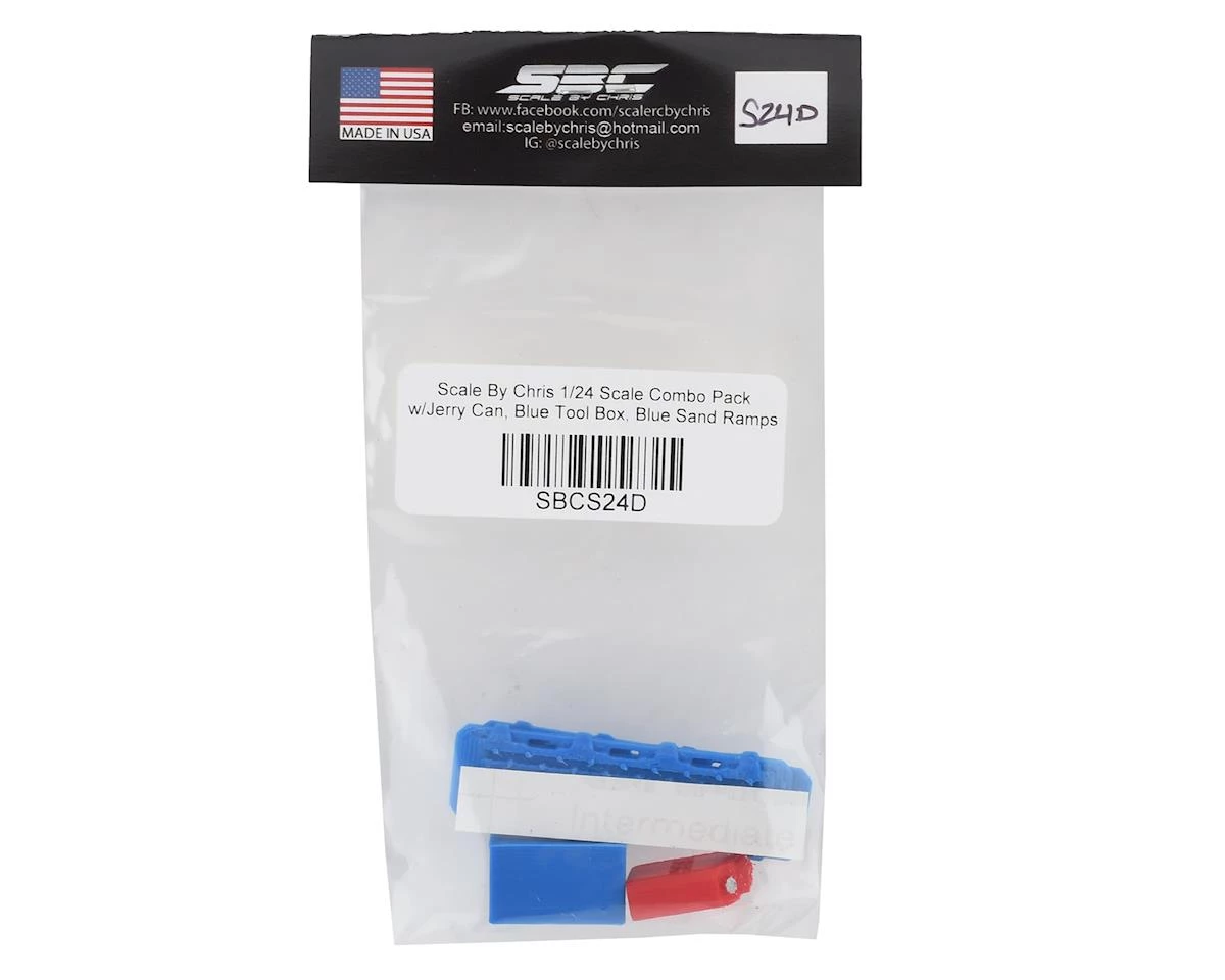 Scale By Chris 1/24 Scale Combo Pack 4 w/Jerry Can, Blue Tool Box, Blue Sand Ramps 4 Scale By Chris 1/24 Scale Combo Pack 4 w/Jerry Can, Blue Tool Box, Blue Sand Ramps - Image 2