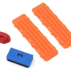 Scale By Chris 1/24 Scale Half Depth Combo Pack 1 w/5gal Fuel Jug, Blue Tool Box, Orange Sand Ramps