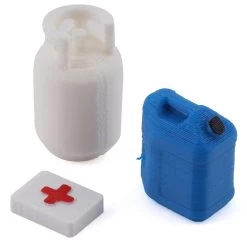 Scale By Chris 1/24 Scale Combo Pack 6 w/Blue 5gal Jug, Propane Tank, 1st Aid