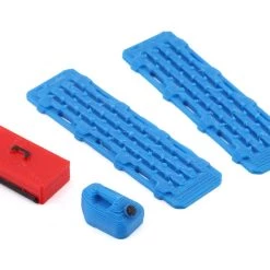 Scale By Chris 1/24 Scale Half Depth Combo Pack 3 w/Red Tool Box, Blue 5gal Jug, Blue Sand Ramps