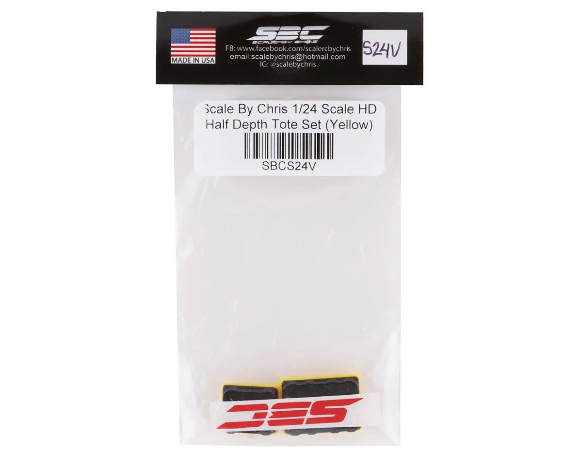 Scale By Chris 1/24 Scale HD Half Depth Tote Set (Yellow) 4 Scale By Chris 1/24 Scale HD Half Depth Tote Set (Yellow) - Image 2