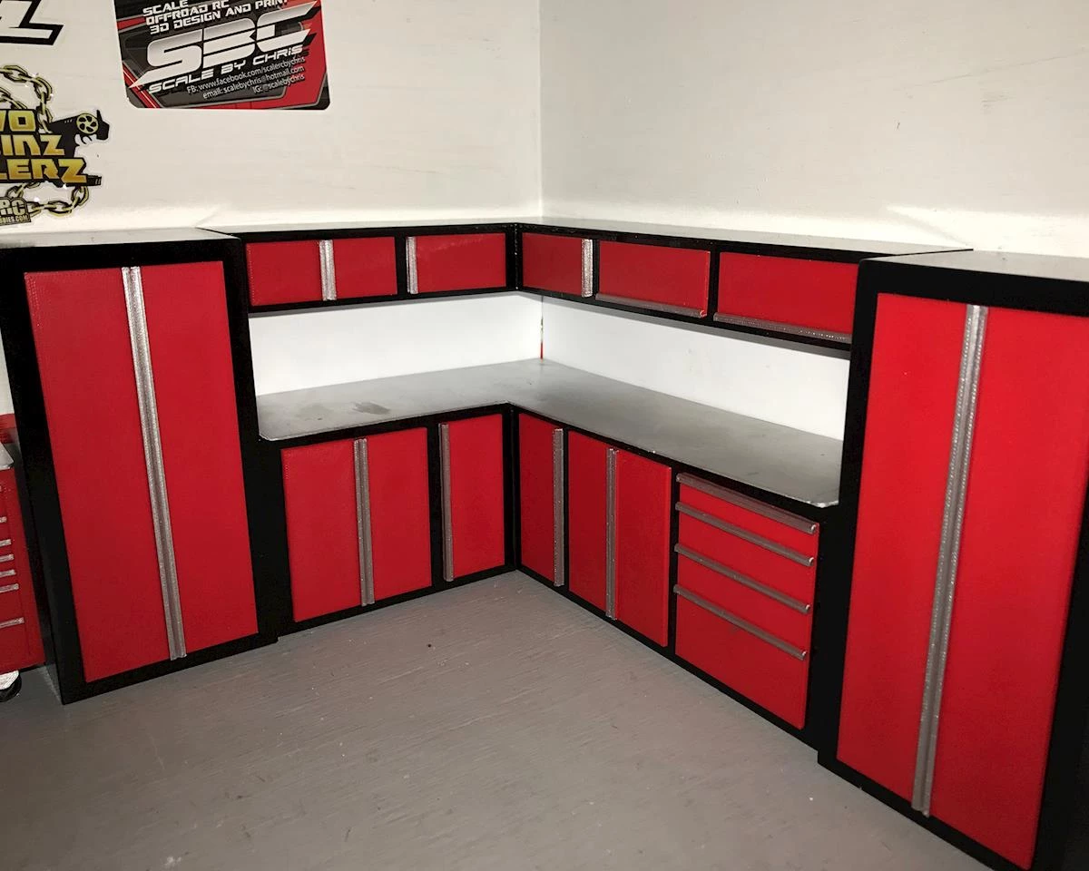 Scale By Chris Scale Shop Series Tall Side Cabinet Door Face (Red) 5 Scale By Chris Scale Shop Series Tall Side Cabinet Door Face (Red) - Image 3