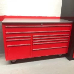 Scale By Chris Scale Shop Series Classic Tool Box Face w/Casters (Red) -Scale By Chris Sales 2022 sbcss4cr 2